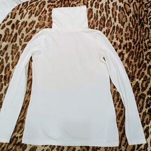 Talbots Classic White Long Sleeve Turtleneck